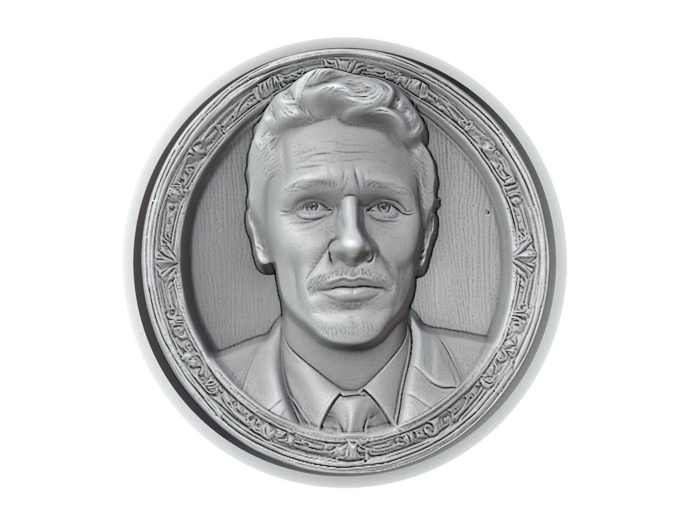 James Franco Medallion 3D print model_2
