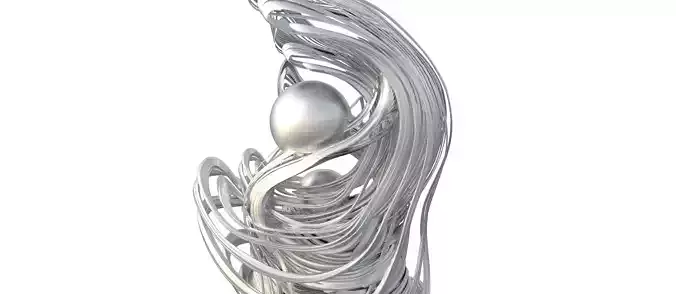 Brutalist art  ornament 1 3D