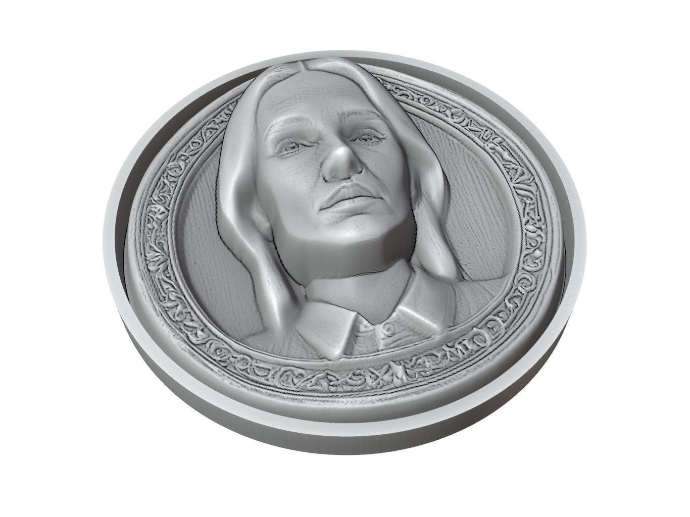 Jennifer Connelly Medallion 3D print model_3
