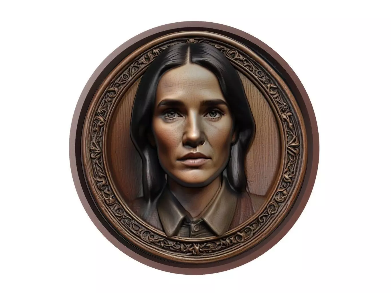 Jennifer Connelly Medallion 3D print model_0