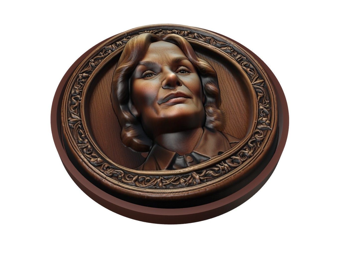 Jessica Lange Medallion 3D print model_1