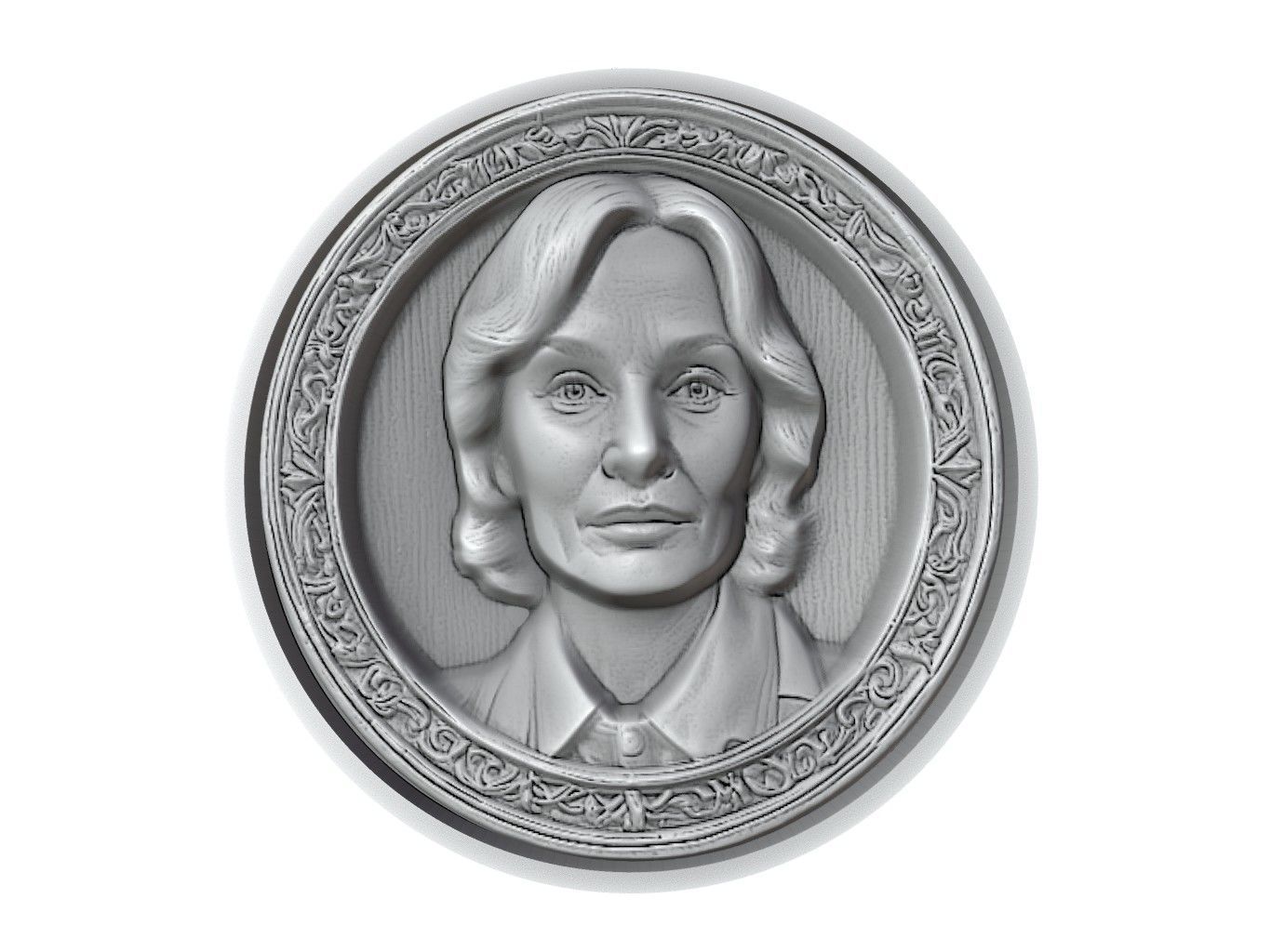 Jessica Lange Medallion 3D print model_2