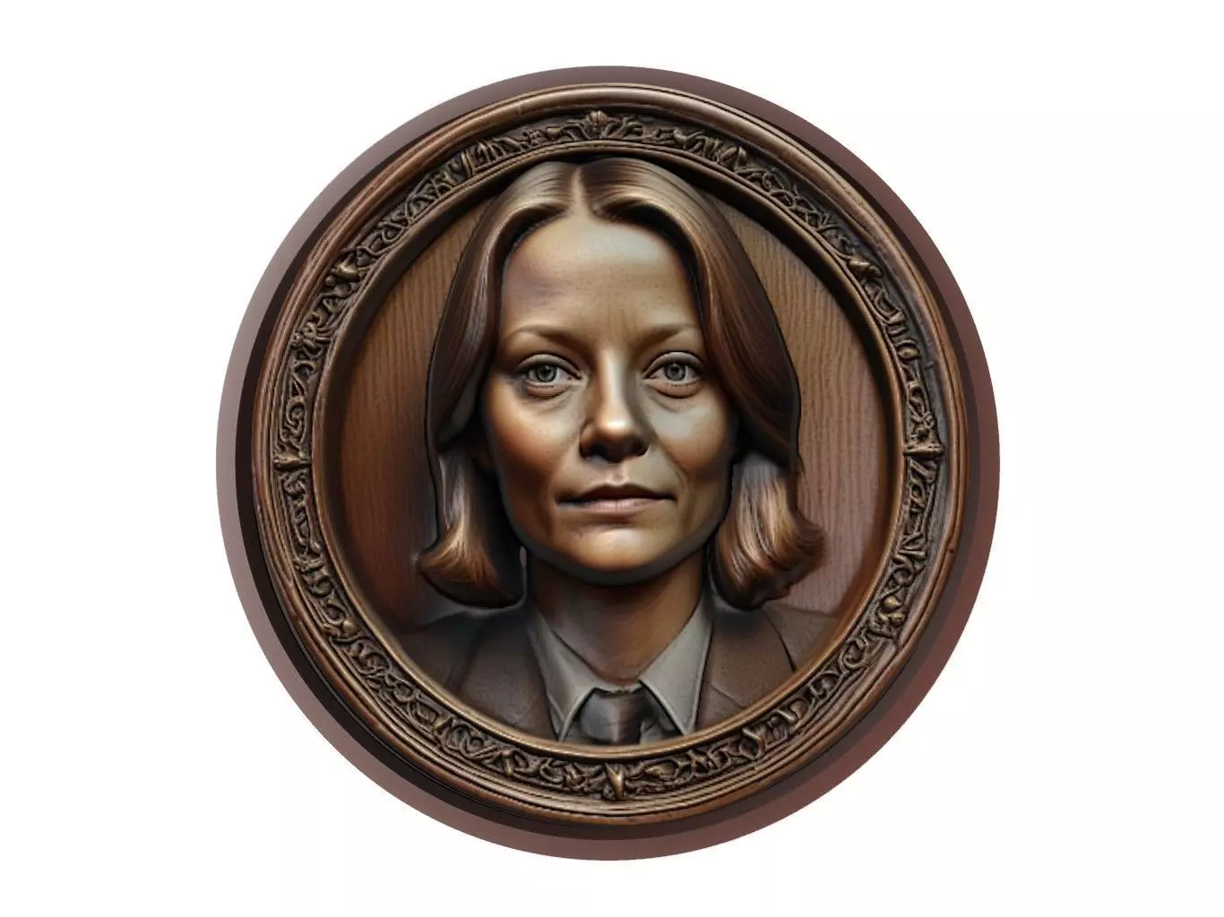 Jodie Foster Medallion 3D print model_0