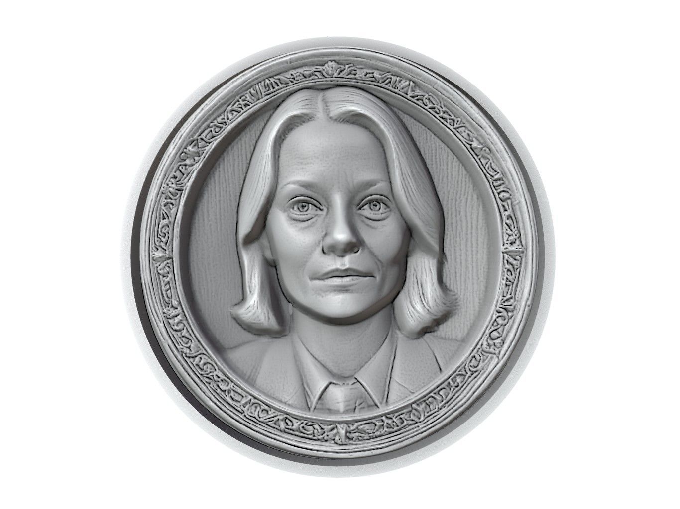 Jodie Foster Medallion 3D print model_2