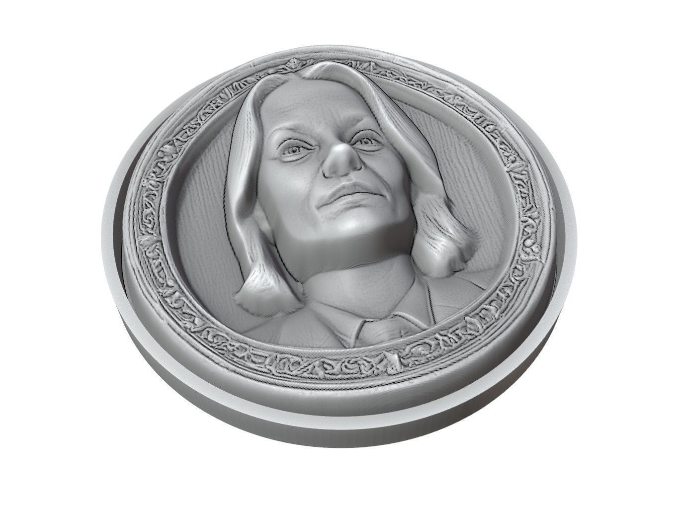 Jodie Foster Medallion 3D print model_3