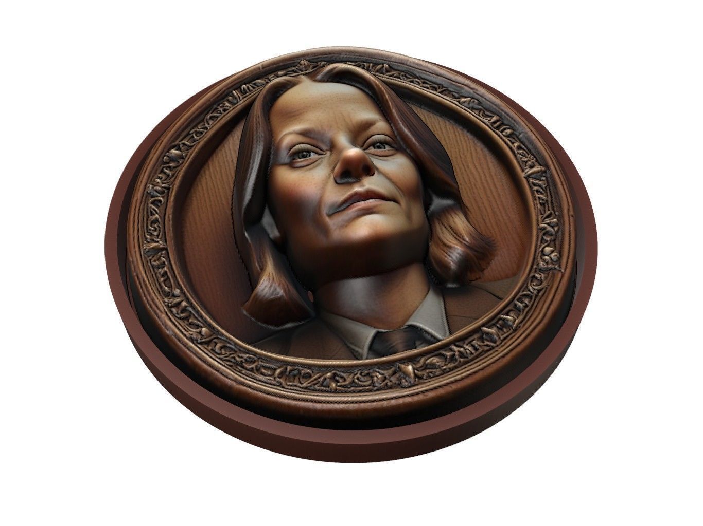 Jodie Foster Medallion 3D print model_1