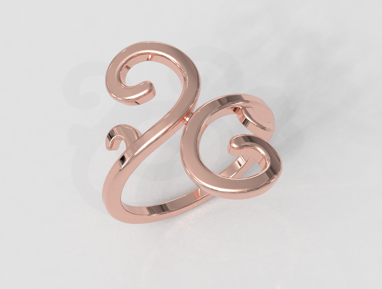 Arabesque Ring 3D print model_3