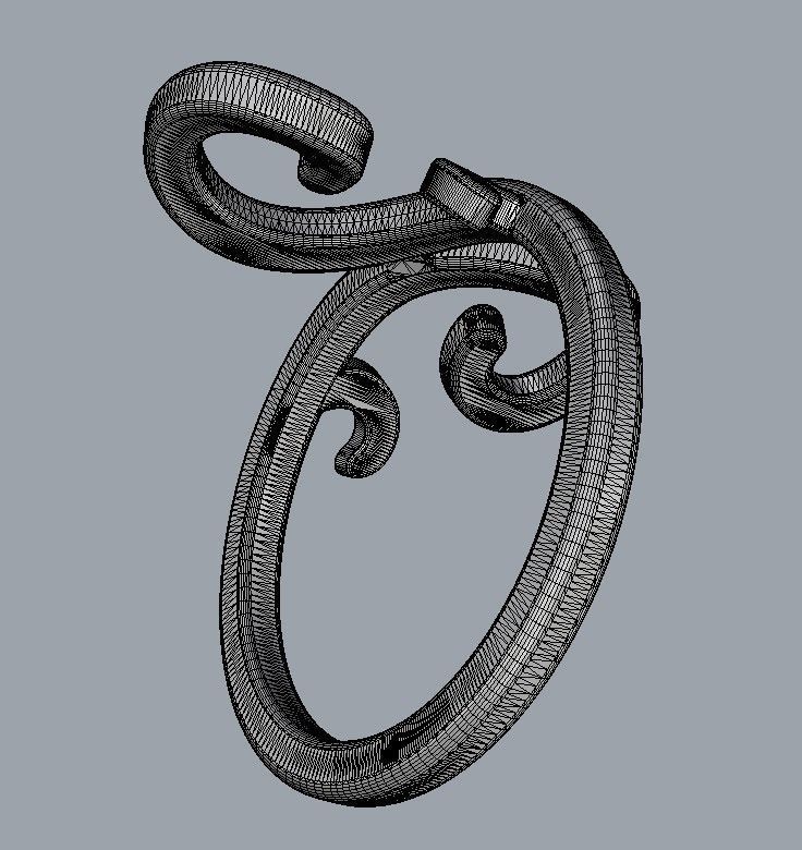 Arabesque Ring 3D print model_17
