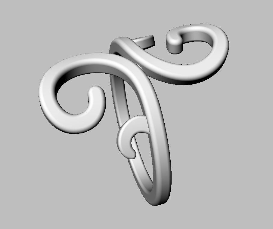 Arabesque Ring 3D print model_12