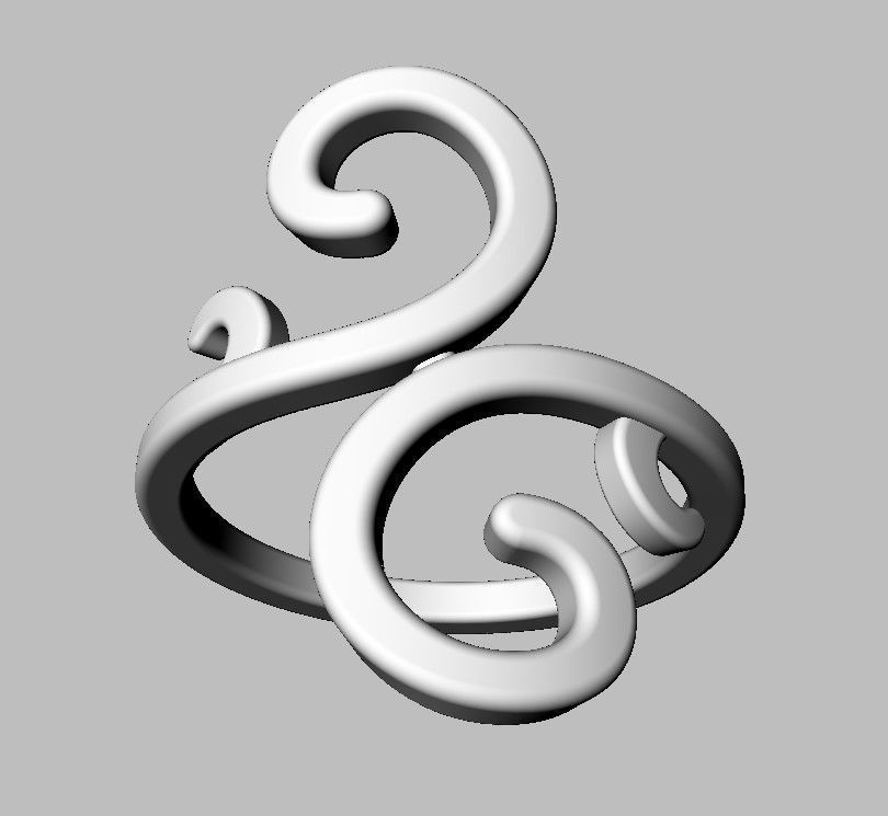 Arabesque Ring 3D print model_9