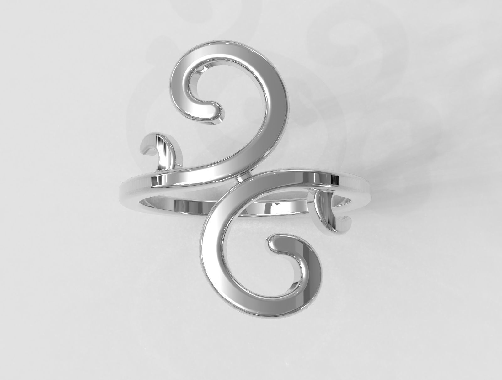 Arabesque Ring 3D print model_4