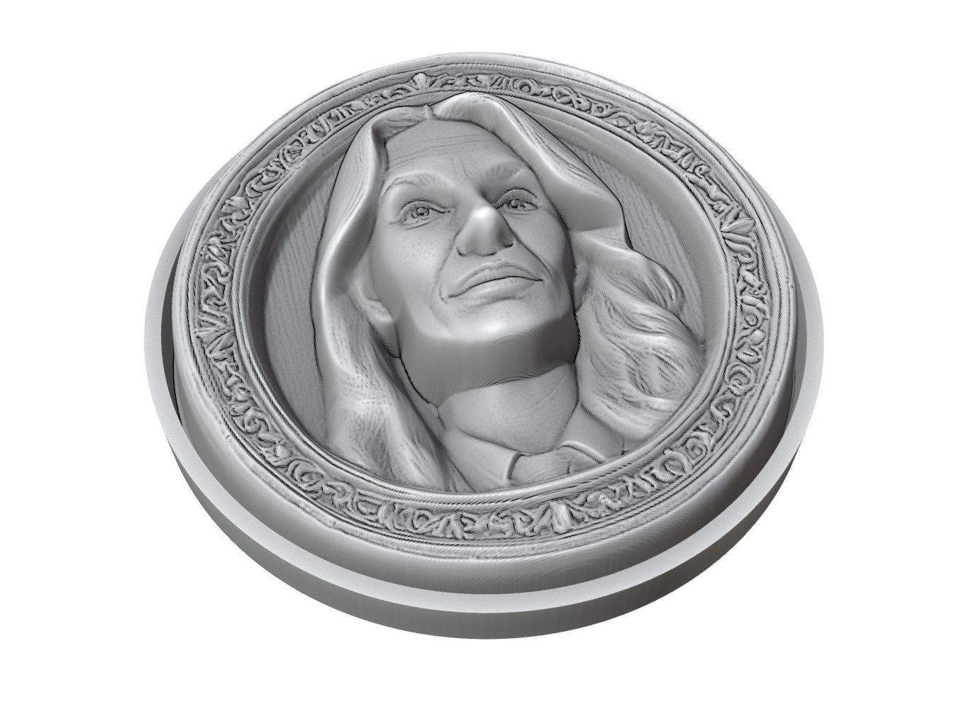 Julia Roberts Medallion 3D print model_3