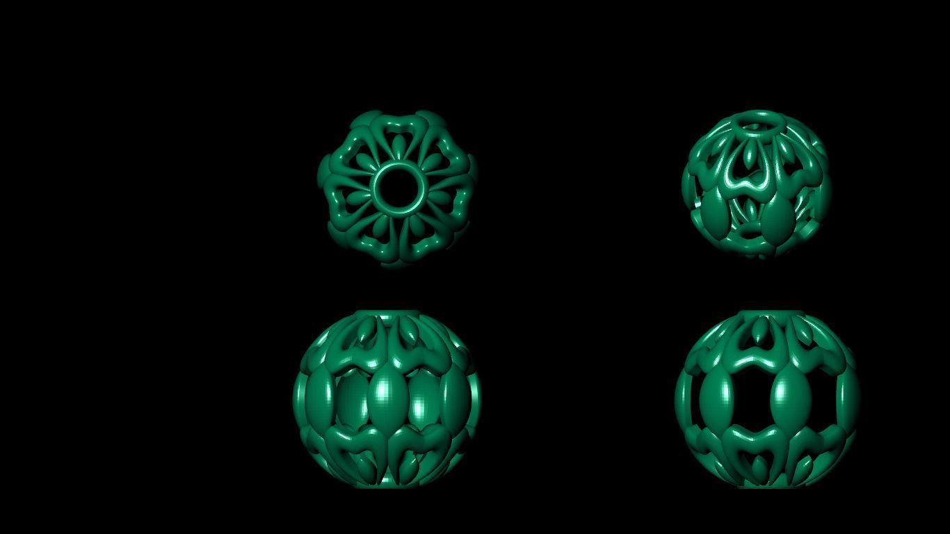 100  stl beeds 3D print model 3D print model_21