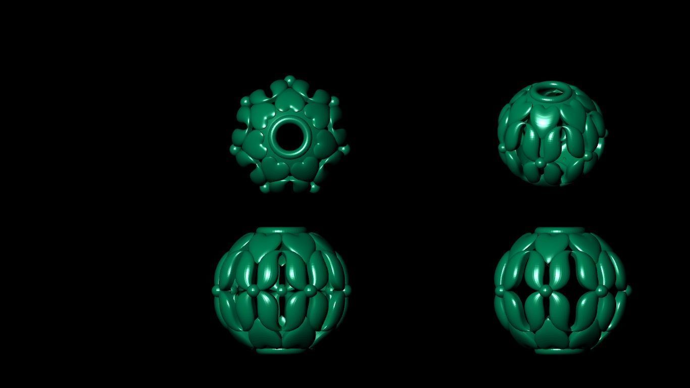 100  stl beeds 3D print model 3D print model_24