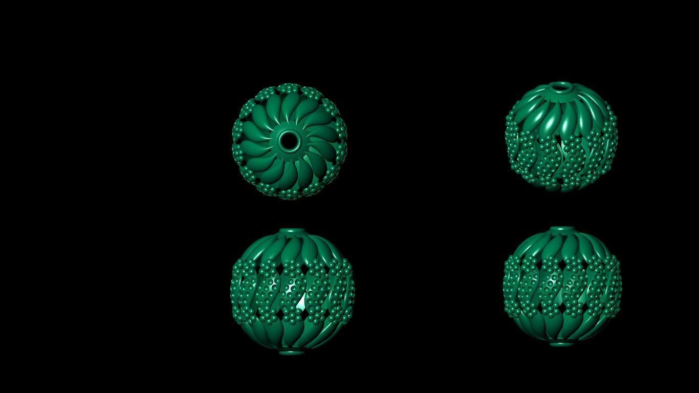 100  stl beeds 3D print model 3D print model_65