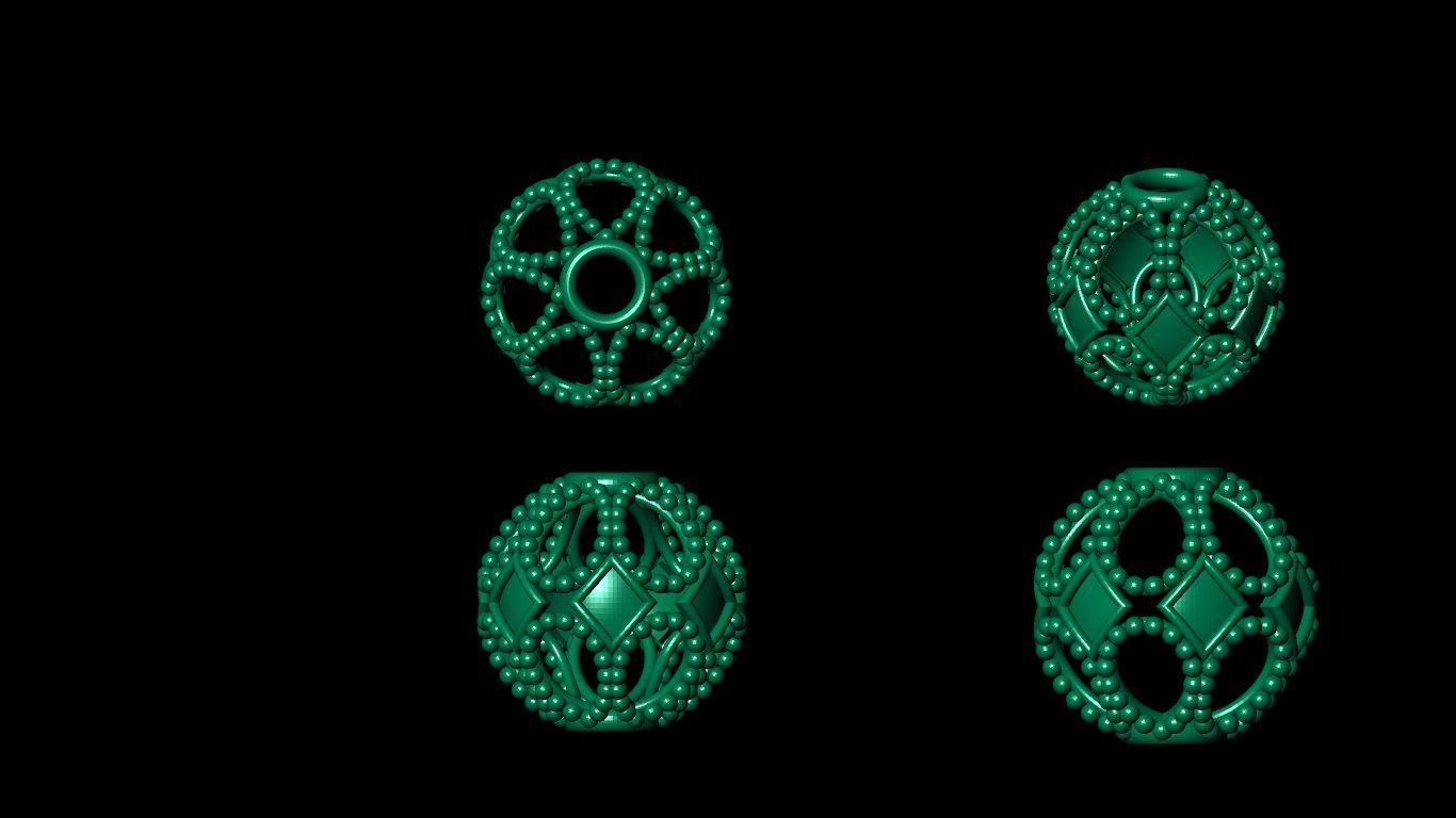 100  stl beeds 3D print model 3D print model_16