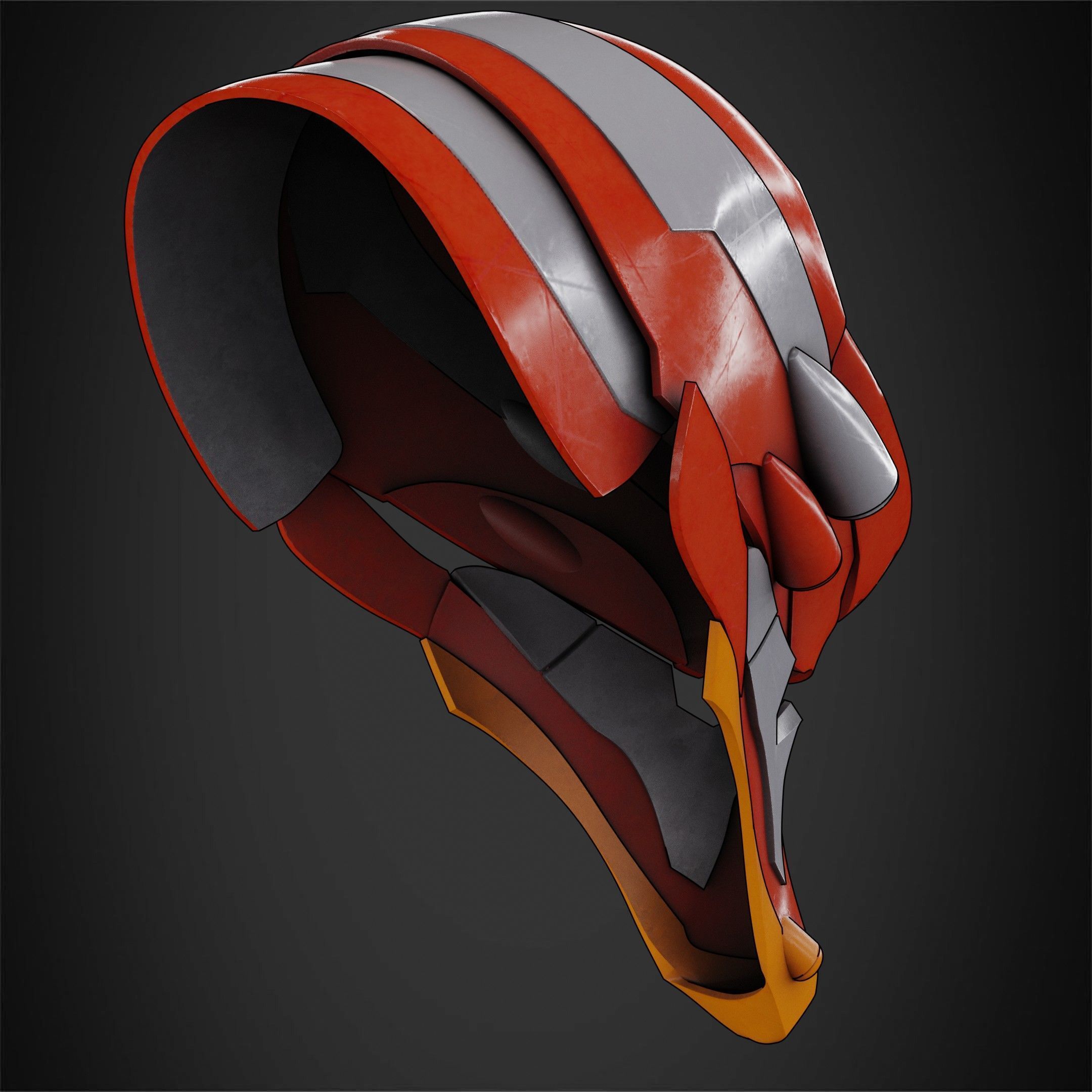 Evangelion EVA-02 Helmet for Cosplay 3D print model_8