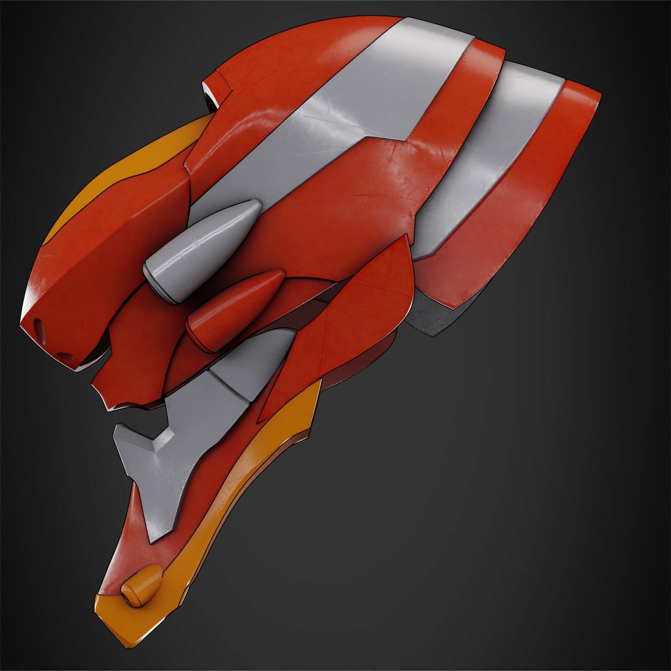 Evangelion EVA-02 Helmet for Cosplay 3D print model_5