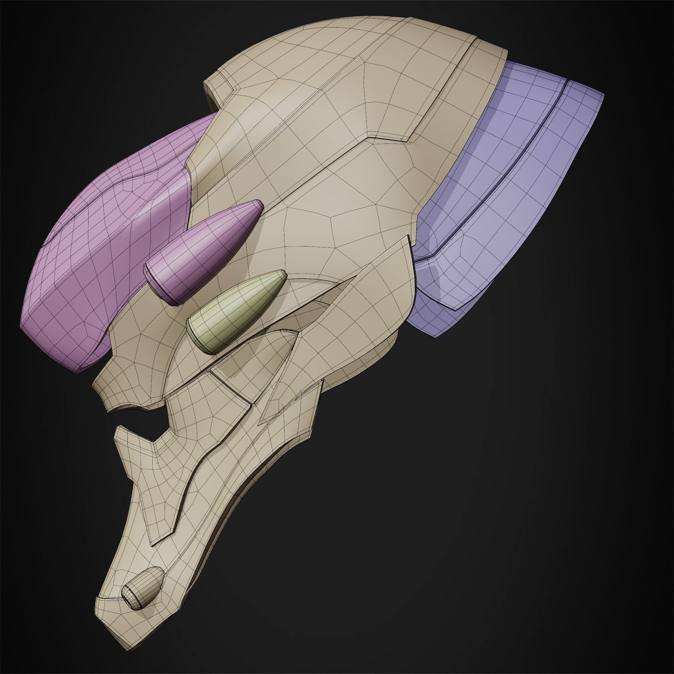 Evangelion EVA-02 Helmet for Cosplay 3D print model_20