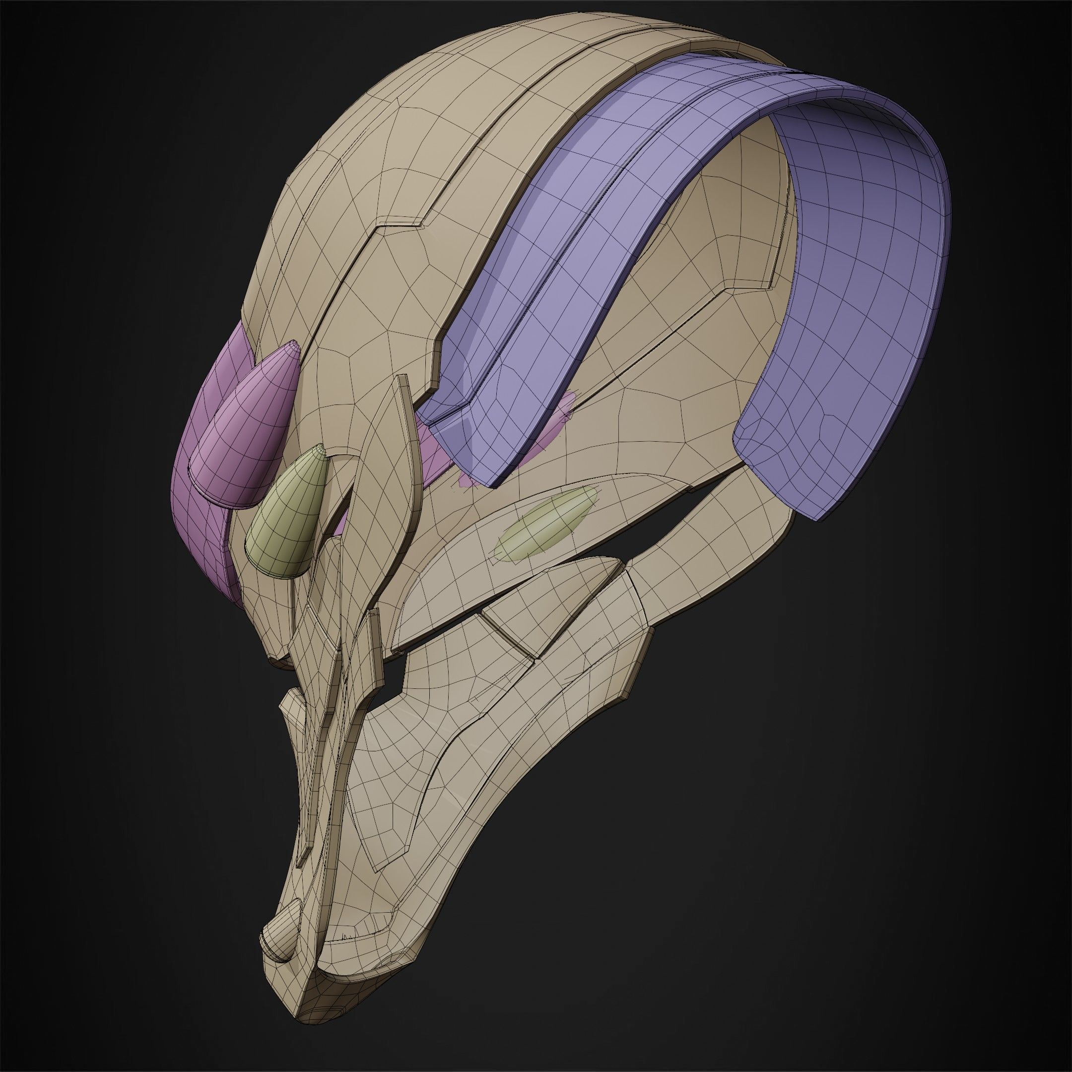 Evangelion EVA-02 Helmet for Cosplay 3D print model_22