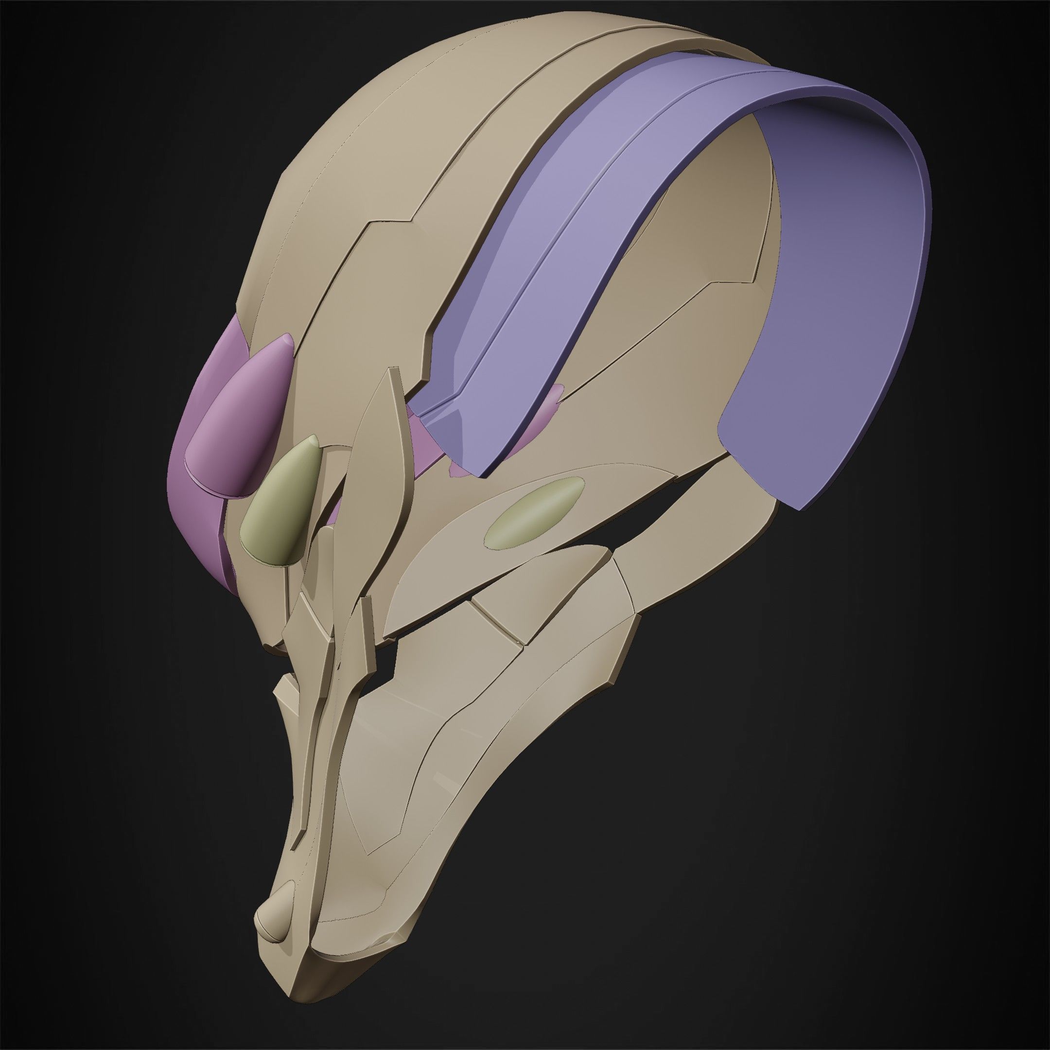 Evangelion EVA-02 Helmet for Cosplay 3D print model_21
