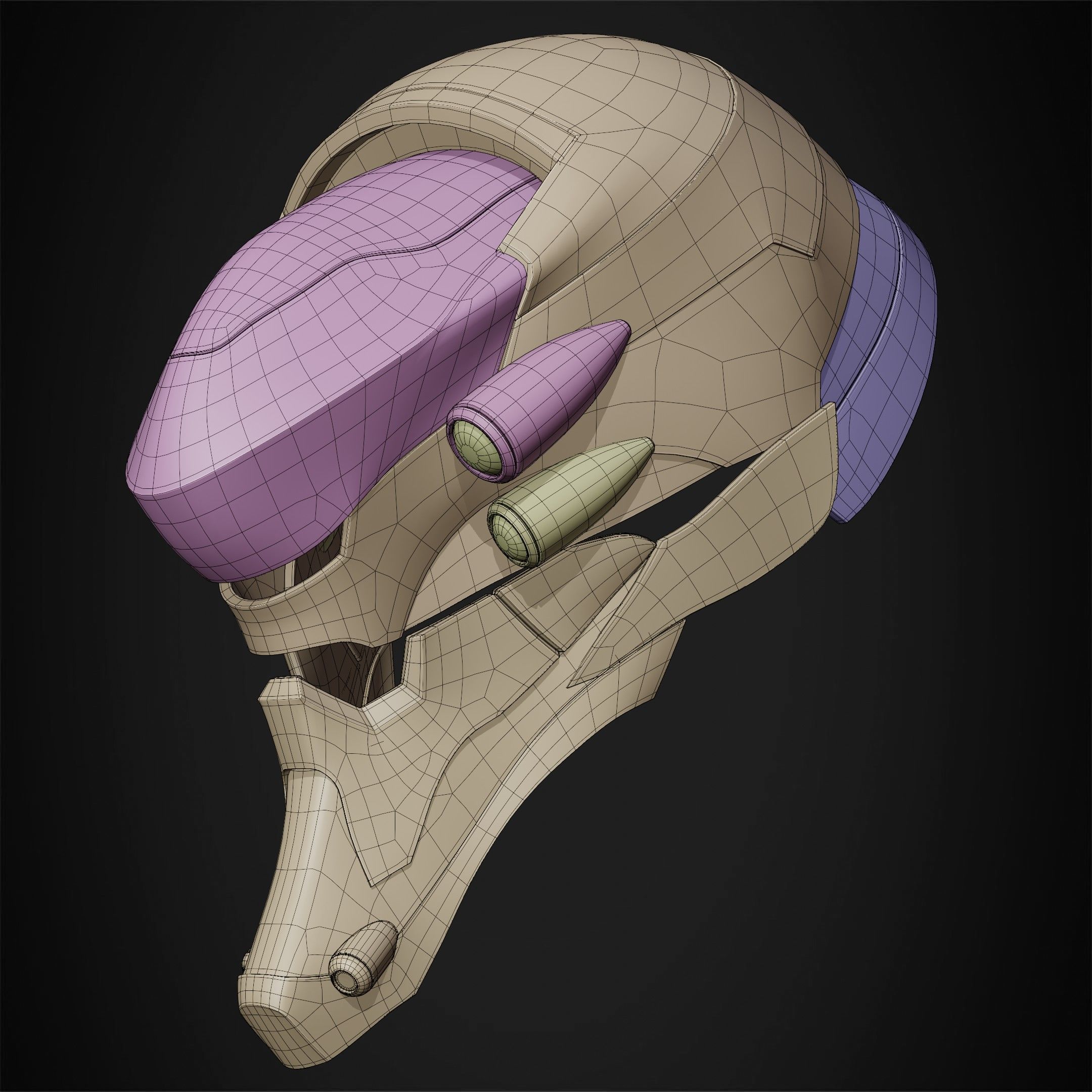 Evangelion EVA-02 Helmet for Cosplay 3D print model_18