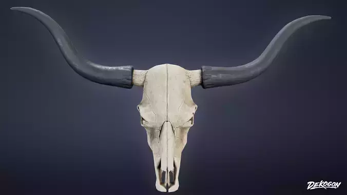 DIVE BAR - Wall Skull 01 - LOW POLY