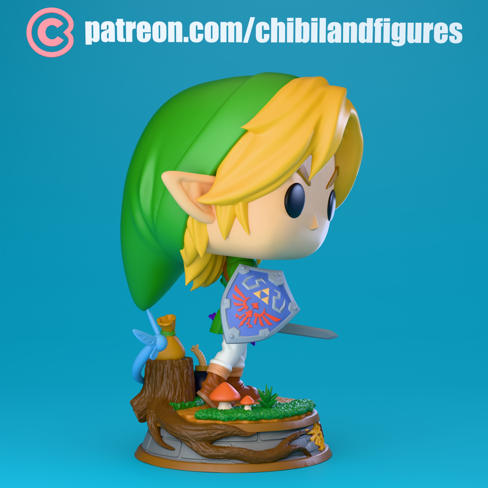 Link - Funko Figure from Ocarina of Time Game 3D print model_3