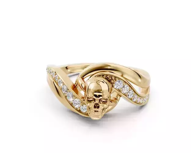 Wraith Skull Ring 3D print model