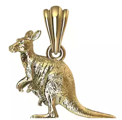 Vintage Kangaroo and Joey Charm Jewelry