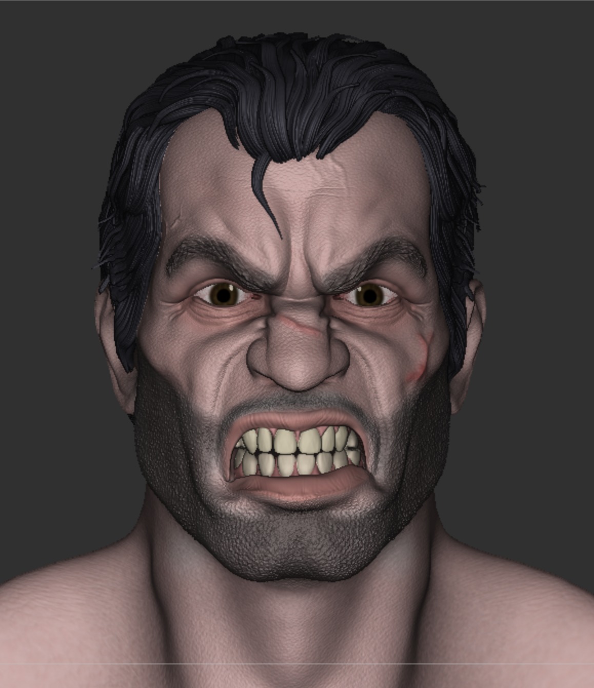 Punisher Frank Castle Angry Sculpt 3D print model_1