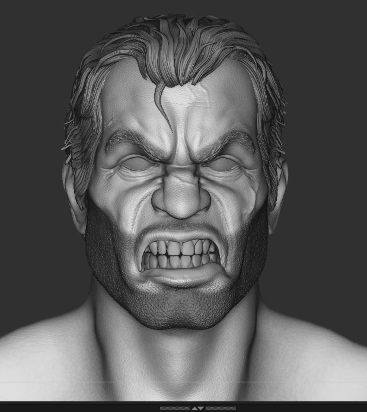 Punisher Frank Castle Angry Sculpt 3D print model_2