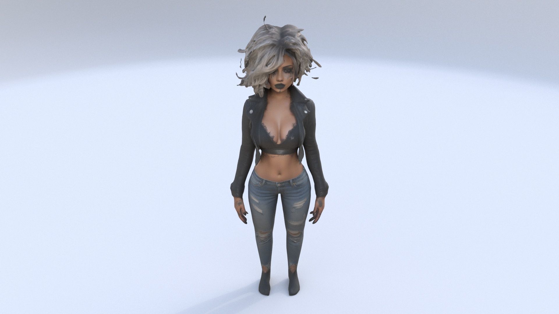 Rocker Chick 3D model_1