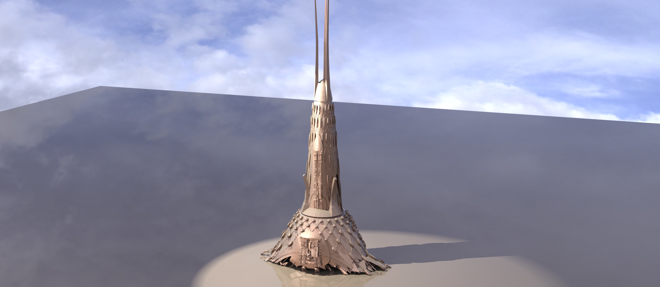 Babylonian Tower relic 2  3D model_1