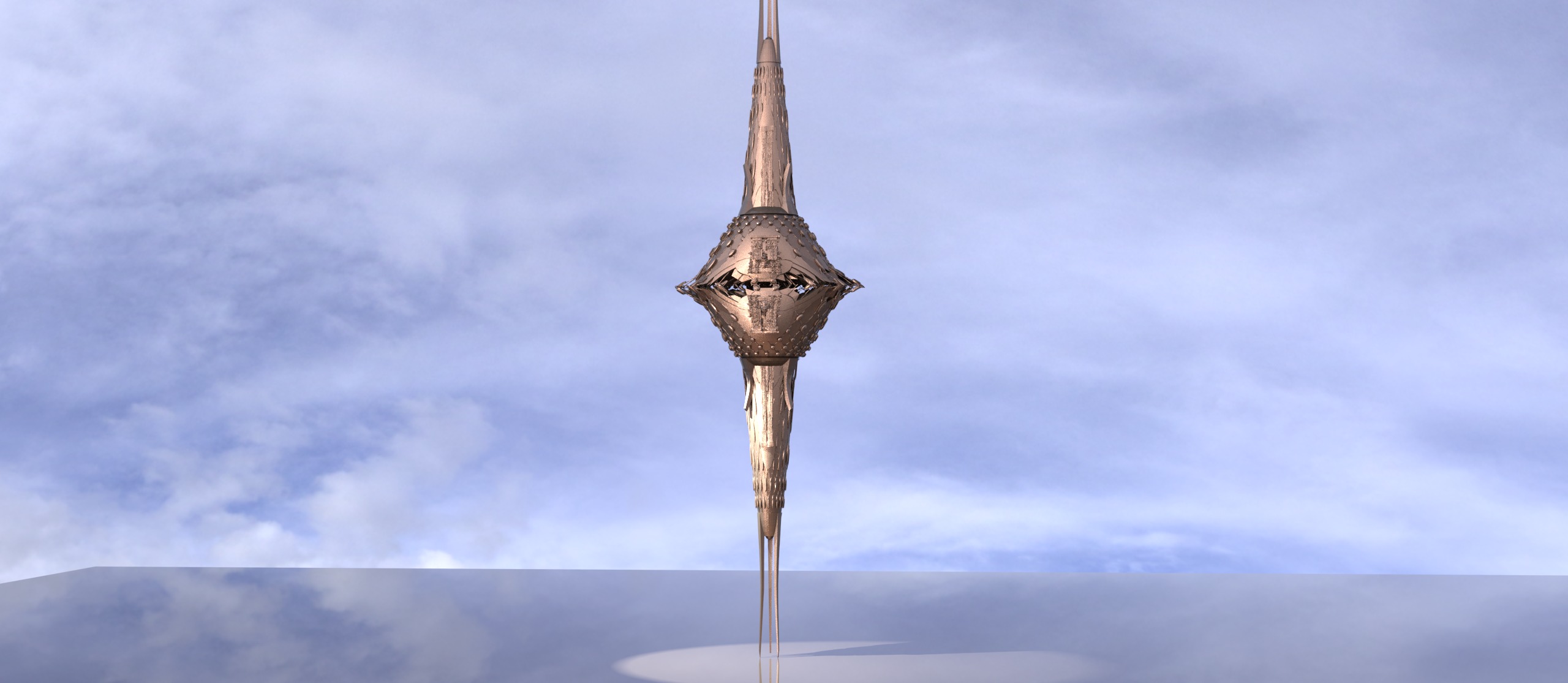 Babylonian Tower spire relic 3D model_1