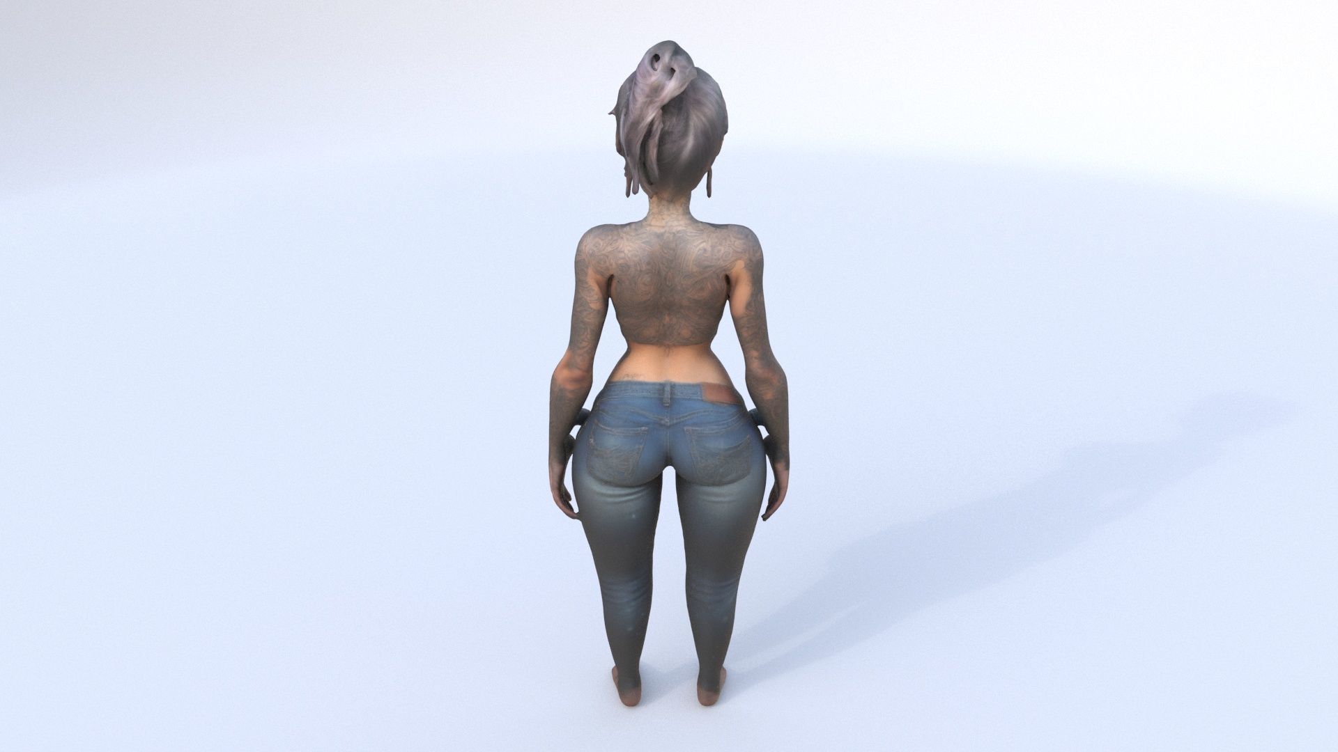 Tattooed Temptress 3D model_4