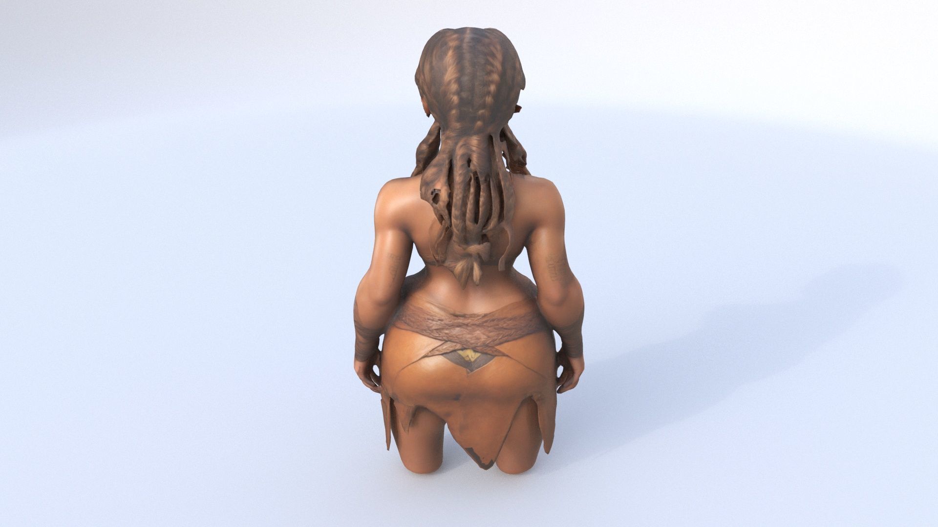Tribal Huntress 3D model_4