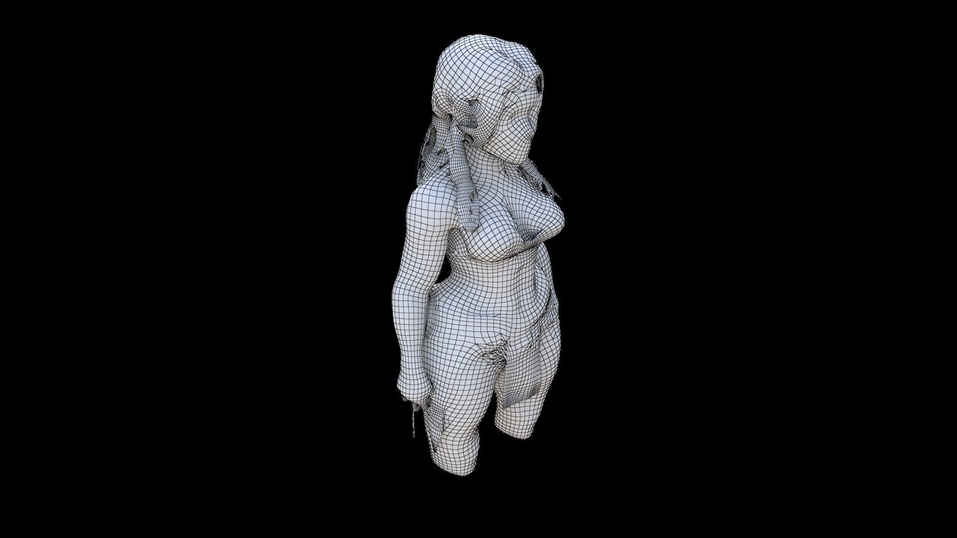 Tribal Huntress 3D model_5
