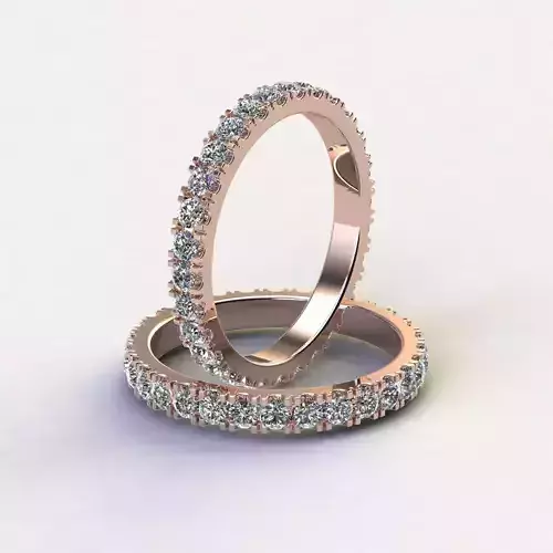 KADIN YUZUK 13 SIZE PIRLANTALI 3DM STL OBJ FBX 3D BASKI MODELI