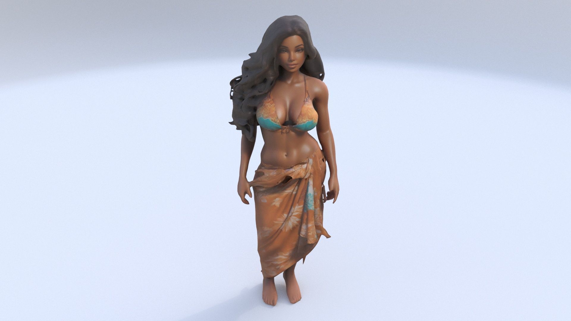 Tropical Beauty 3D model_1
