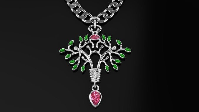organic tree pendent 3D print model