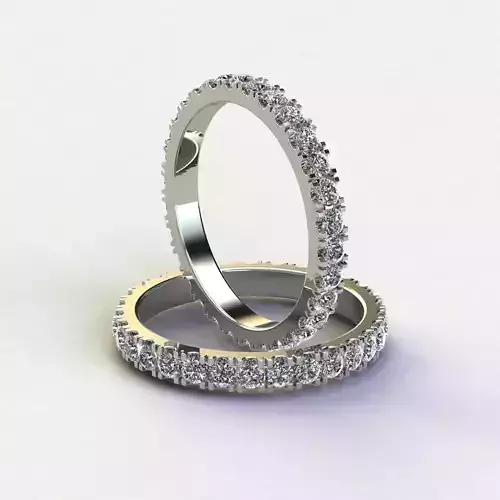 KADIN YUZUK 14 SIZE PIRLANTALI 3DM STL OBJ FBX 3D BASKI MODELI