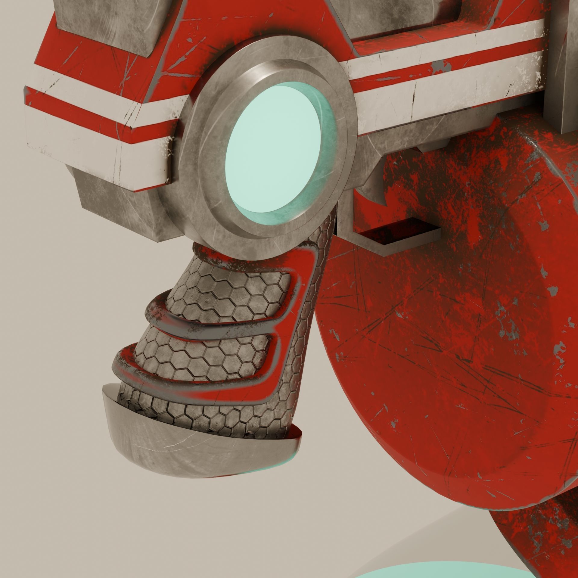 Tech-Gun Low-poly 3D model_7