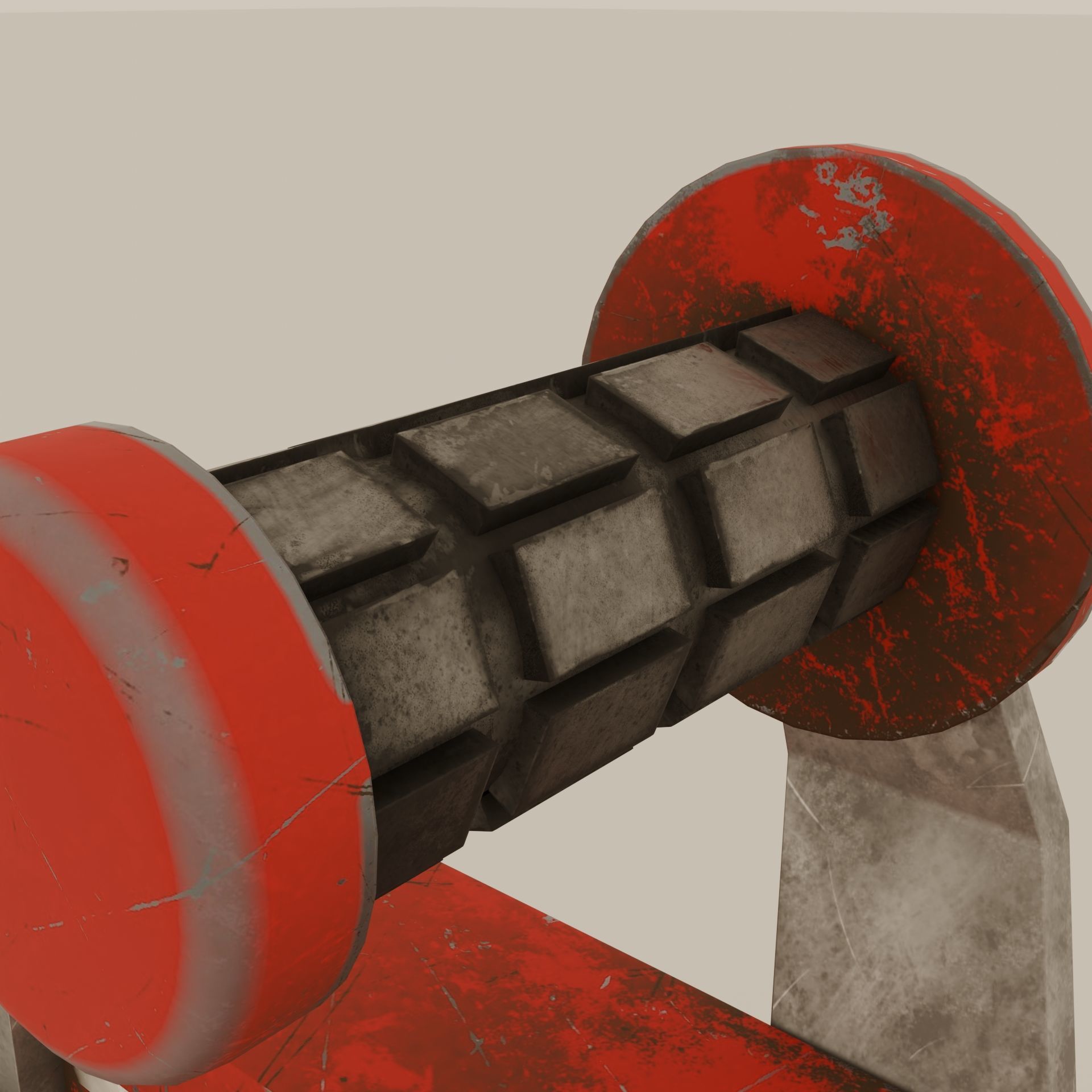 Tech-Gun Low-poly 3D model_6