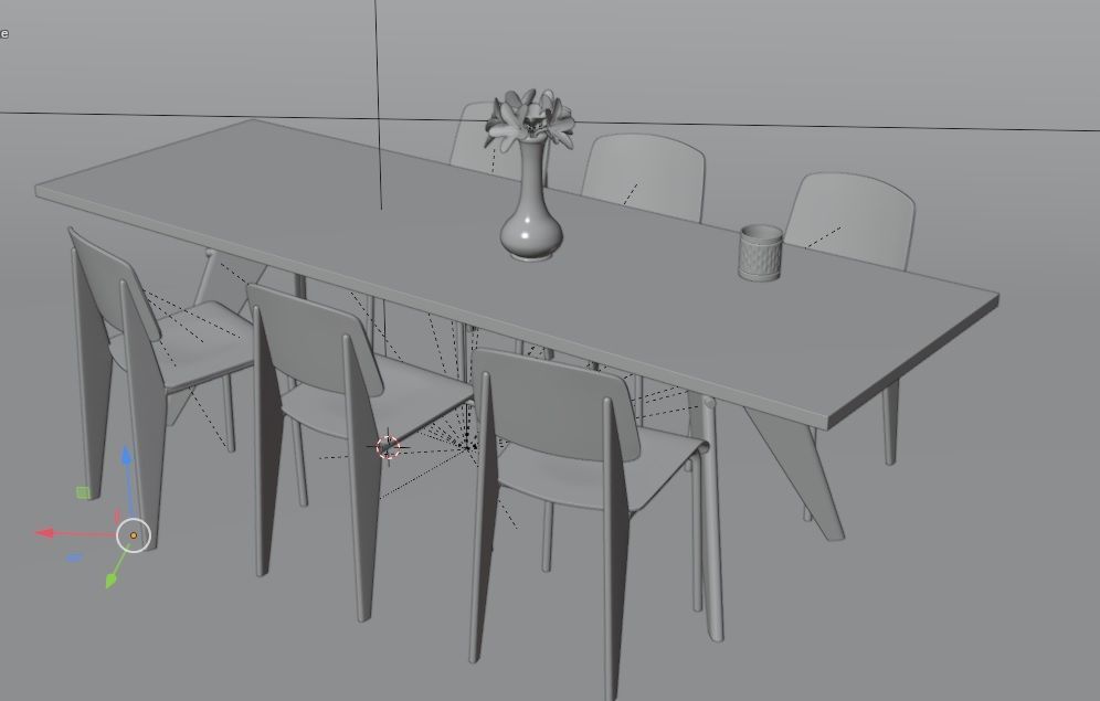 dining table 1 3D model_1