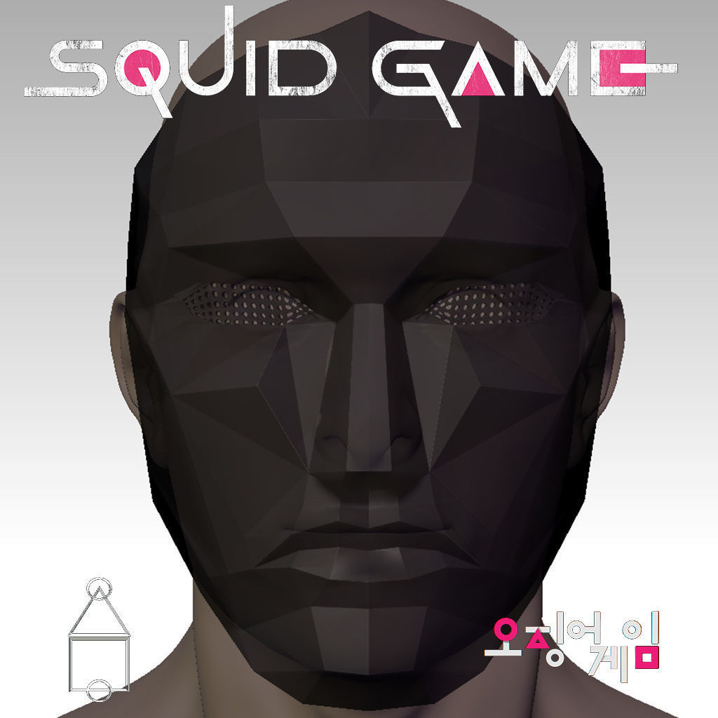 Squid Game Leader Mask Lifesize 3D print model_2