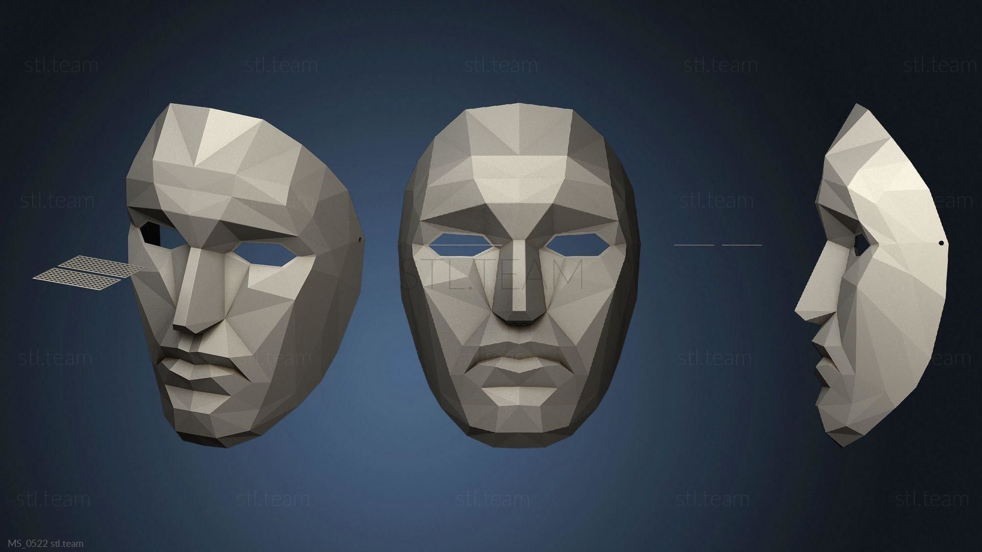 Squid Game Leader Mask Lifesize 3D print model_1