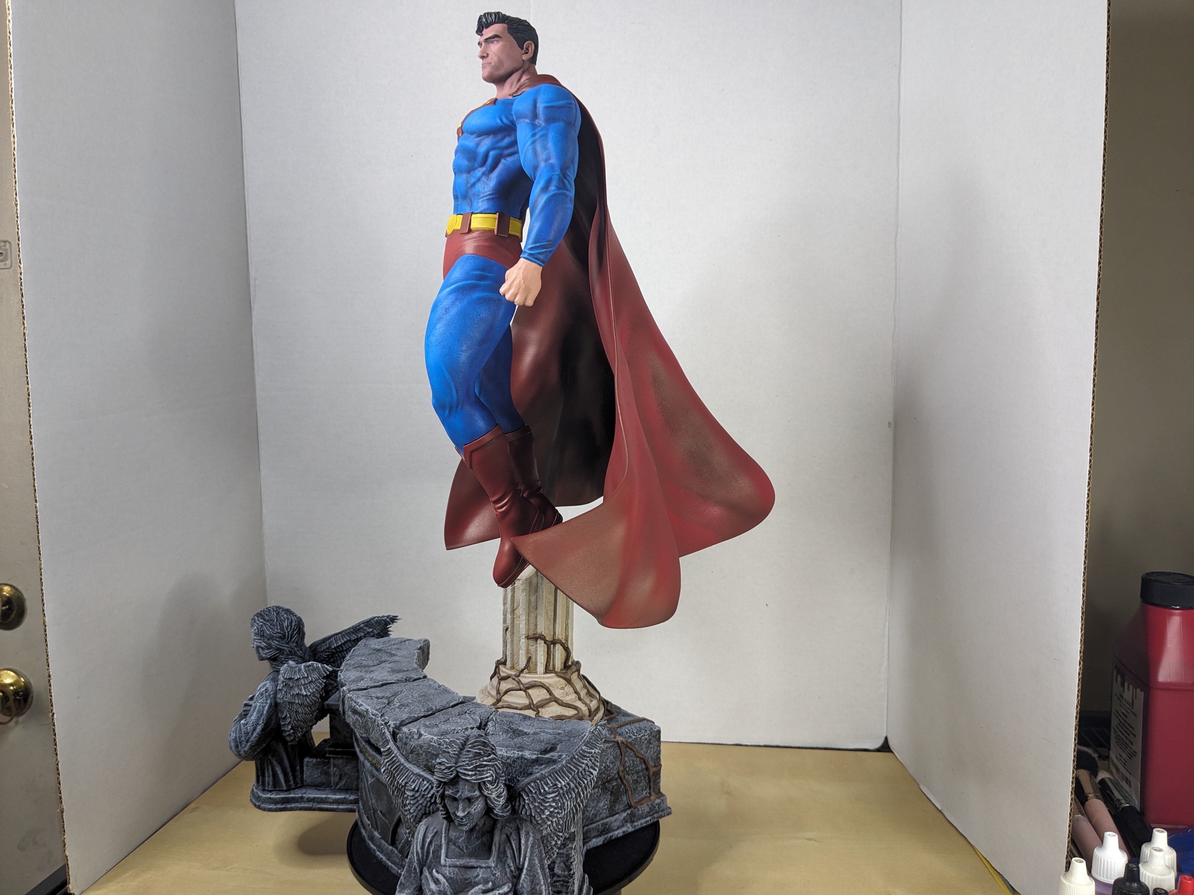 Superman Hush Statue - 3D Print File STL 3D print model_3