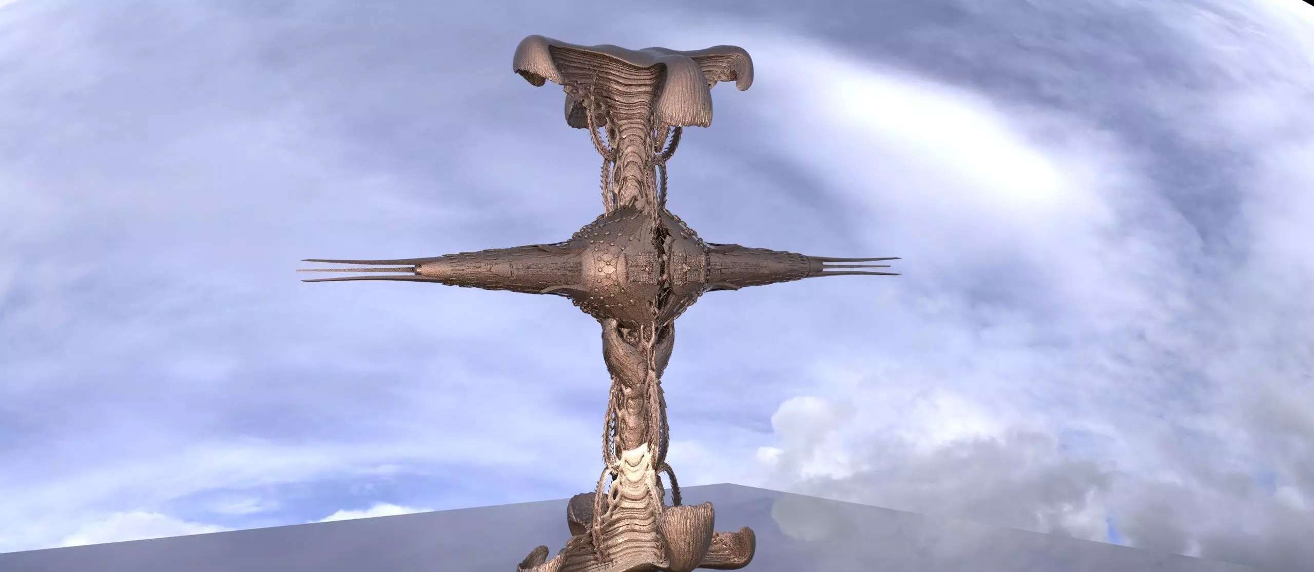 Deep sea Dreadnought tower  3D model_0