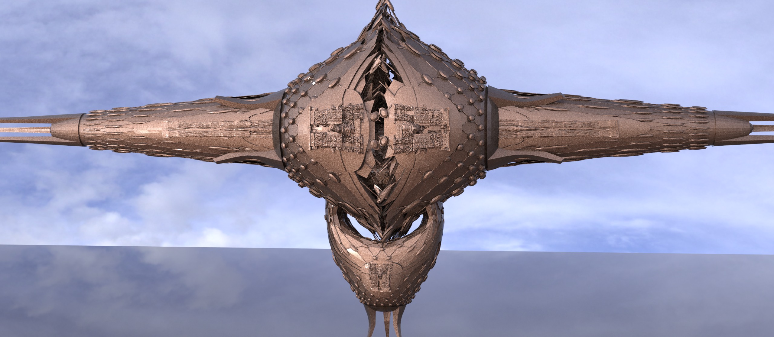 Deep sea Dreadnought ship 3 3D model_1